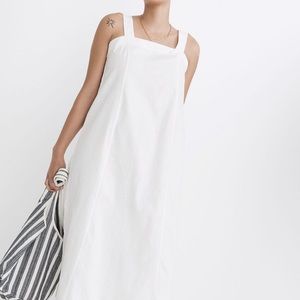 Madewell Linen Cotton Princess-Seamed Midi Dress - small